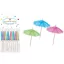 Colorat Paie de decor pentru cocktailuri cu umbreluțe set de 10