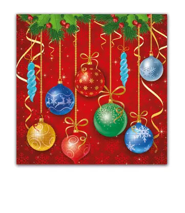 Crăciun Sparkling Balls șervețele 20 buc 33x33 cm