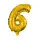Numere Gold, Gold mini numărul 6 balon din folie 35 cm
