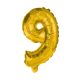 gold, aur mini Balon folie cifra 9 35 cm