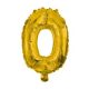 Numere Gold, mini balon folie cifra 0, 33 cm