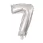 Numere Mini Număr 7 Balon din Folie Argintie 33 cm