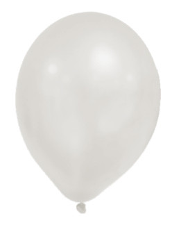 Metallic White Pastel balon, balon 8 buc.