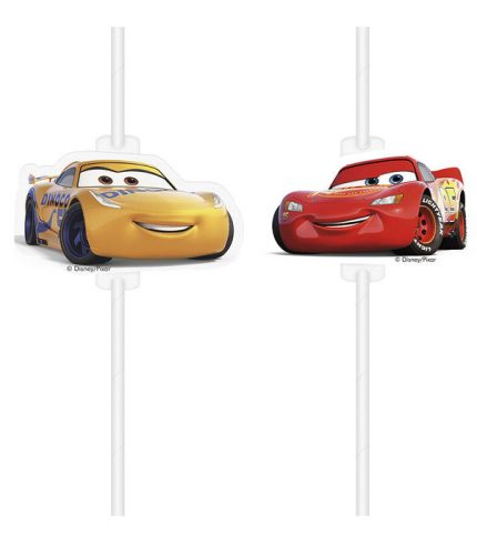 Disney Mașini Arena Race paie de hârtie, set de 4