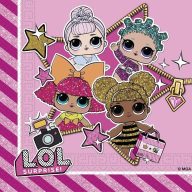 LOL Surprise Glitterati șervețel 20 bucăți 33x33 cm