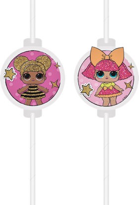 LOL Surprise Glitterati paie din hârtie, set de 4