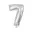 Numere Argintiu, Baloane de folie numărul 7 de 10 cm