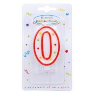 Colorat lumânare de tort, lumânare număr 0
