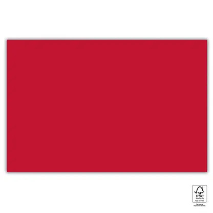 Roșu Unicolour Red față de masă din hârtie 120x180 cm FSC