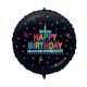 Happy Birthday black Confetti balon folie 46 cm