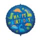 Happy Birthday Dino balon folie 46 cm