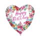Happy Birthday Floral balon folie 46 cm