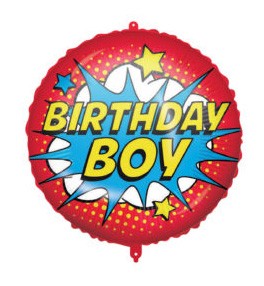 Happy Birthday Superhero balon folie 46 cm