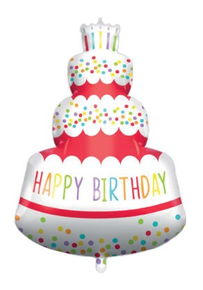Happy Birthday Cake balon folie 96 cm