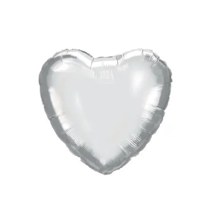 silver Heart , argintiu Inimă balon folie 46 cm