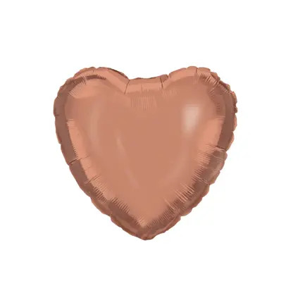 rose gold Heart , Inimă balon folie 46 cm