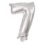Numere Argintiu, Baloane folie numărul 7 argintiu 95 cm