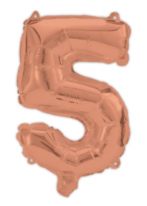 Rose Gold Balon folie cifra 5 95 cm