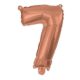 Rose Gold Balon folie cifra 7 95 cm