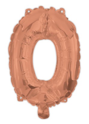 rose gold Balon folie cifra 0 95 cm