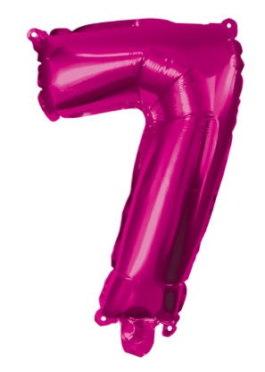 Hot Pink Balon folie cifra 7 95 cm