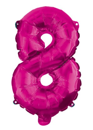 Hot Pink Balon folie cifra 8 95 cm