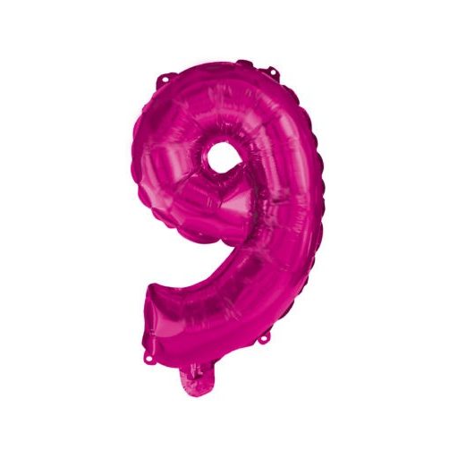 Numere Balon din folie Hot Pink Numărul 9, 95 cm