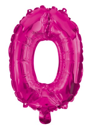 Hot Pink Balon folie cifra 0 95 cm