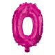 Hot Pink Balon folie cifra 0 95 cm