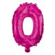 Hot Pink Balon folie cifra 0 95 cm