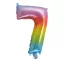 Numere Baloane folie mini metalice Multicolore numărul 7 34 cm