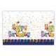 Happy Birthday Multicolor față de masă din plastic 120x180 cm