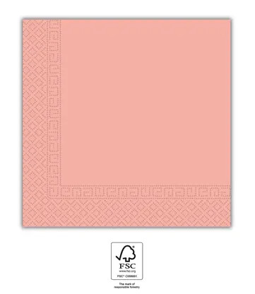 Colorat Unicolour Șervețel roz 20 buc 33x33 cm FSC