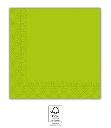 Verde Unicolour Light Green șervețele 20 buc 33x33 cm FSC