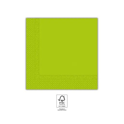 Colorat Unicolour Green Light Green Șervețel, Pachet de 20, 33x33 cm FSC