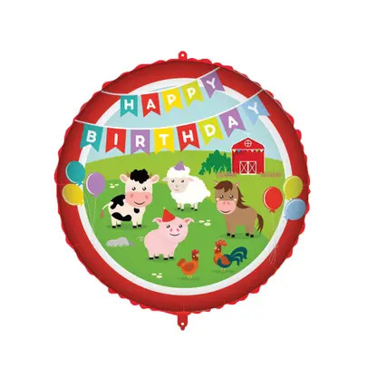 Happy Birthday Fermă balon folie 46 cm