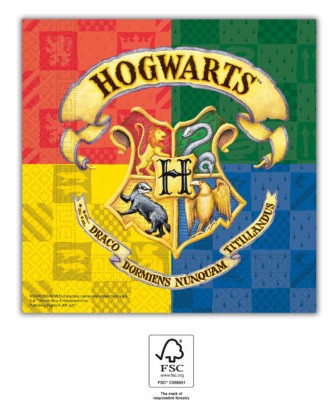 Harry Potter Hogwarts Houses șervețele 20 buc 33x33 cm FSC