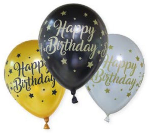 Happy Birthday balon, balon 6 buc.