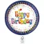 La mulți ani Multicolor Farfurie de hârtie Happy Birthday 8 buc 23 cm FSC