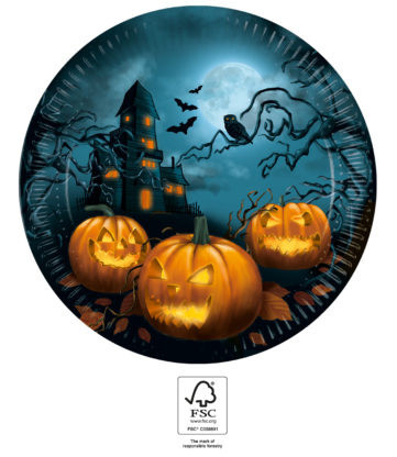 Halloween Sensations farfurie de hârtie 8 buc 23 cm FSC