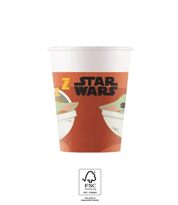 Star Wars The Mandalorian hârtie pahar 8 buc 200 ml FSC