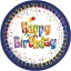 La mulți ani Multicolor Farfurie de hârtie Happy Birthday 8 buc 20 cm FSC