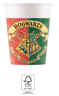 Harry Potter Hogwarts Houses hârtie pahar 8 buc 200 ml FSC