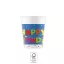 La mulți ani Kokliko Pahar din hârtie Happy Birthday 8 buc 200 ml FSC