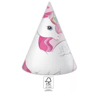   Unicorn Rainbow Colors pălărie de petrecere, pălărie de cocos 6 buc FSC