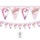 Unicorn Rainbow Colors Ghirlandă cu steaguri FSC 2,3 m