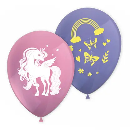 Unicorn Rainbow Colors balon, set de 8
