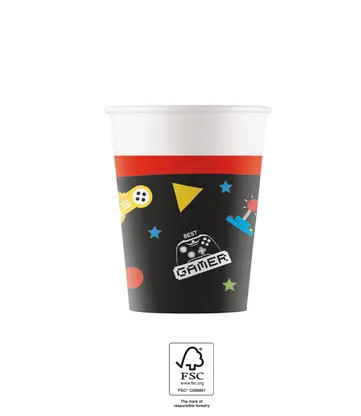 Gamer Gaming Party pahar de hârtie 8 buc 200 ml FSC