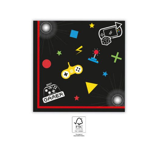 Gamer Gaming Party șervețel 20 buc 33x33 cm FSC
