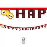 Gamer Gaming Party Banner 'Happy Birthday' FSC 2 m